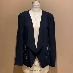 Zara Black Blazer with zipper detail